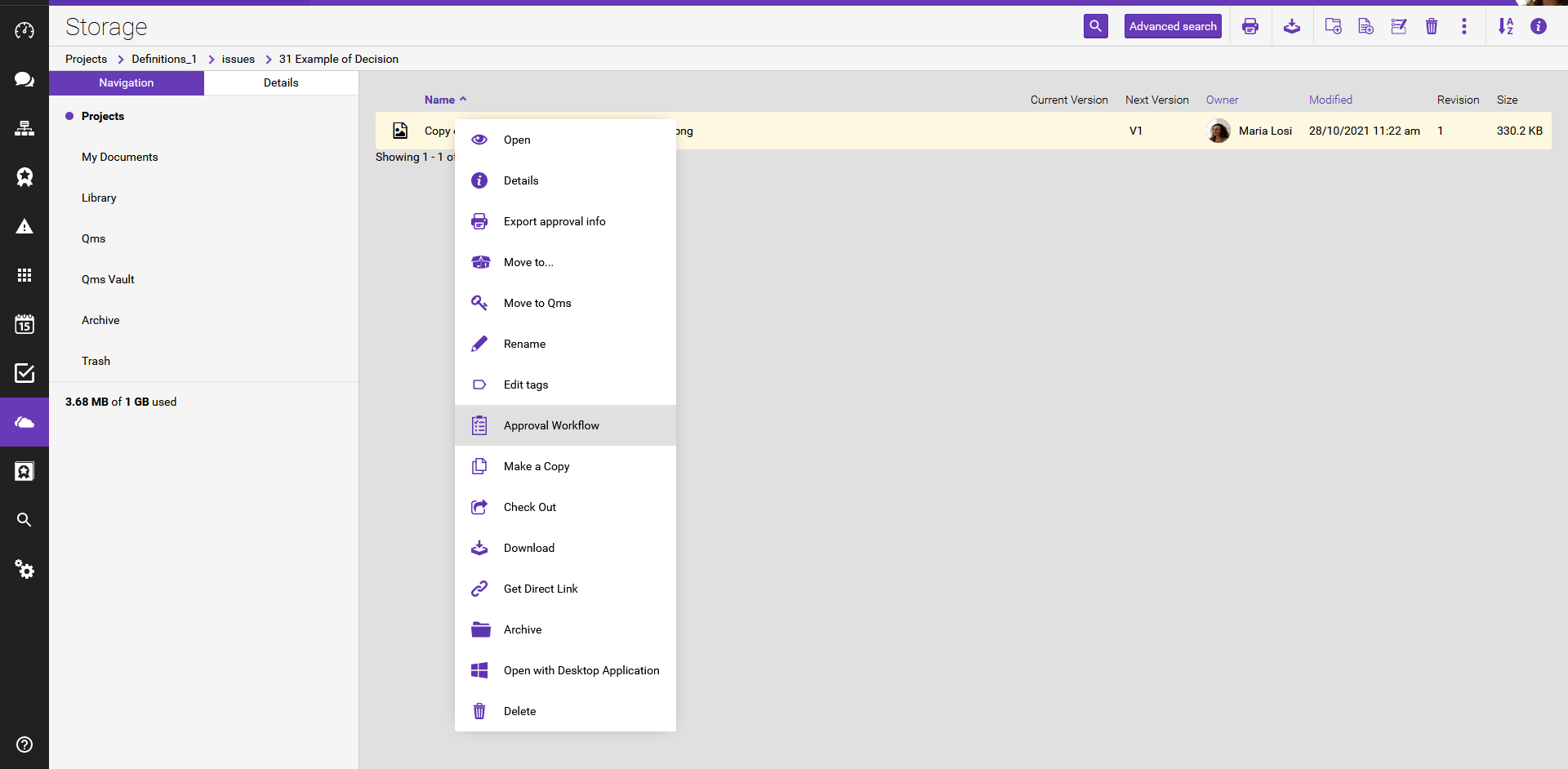Approval workflow processes are divided in 3 main groups: Document Approval Workflows Document Review Workflows and Issue Approval Workflows.